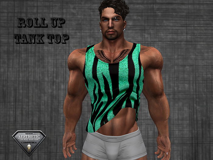 Roll Up Tank Top Substract Zebra