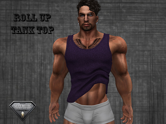 Roll Up Tank Top Purple