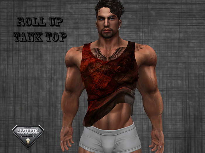 Roll Up Tank Top Liquid Red