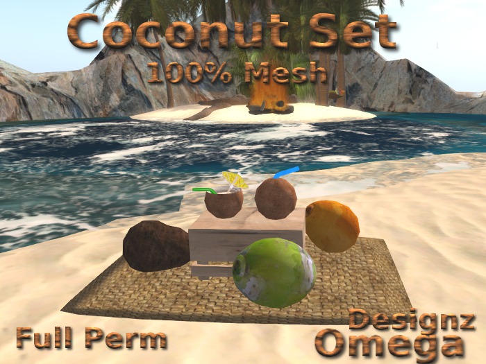 Set of Five  Coconuts 100% Mesh