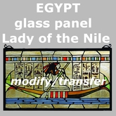 Egypt - glass panel Lady of the Nile