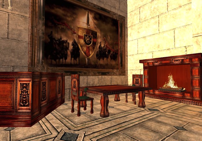 Carved Wood Dinning Set