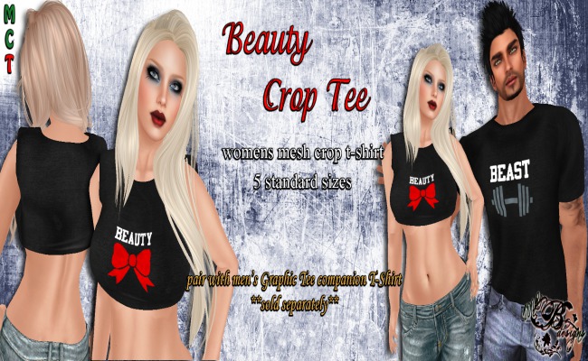 {Ms. B. Designs} Beauty Crop Tee Boxed