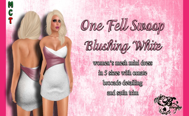 {Ms. B. Designs} One Fell Swoop Blushing White 