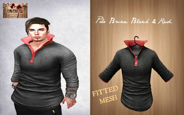 Polo Bruce_Black&Red