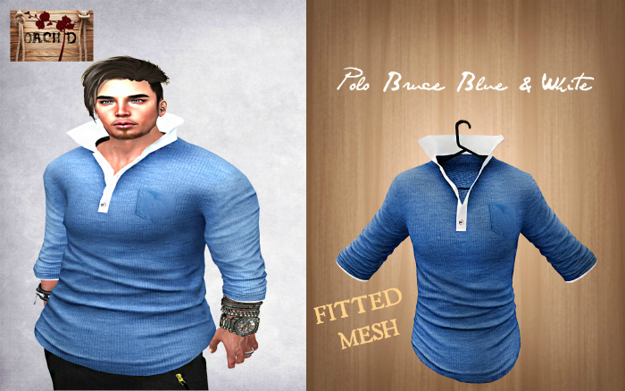 Polo Bruce_Blue&White