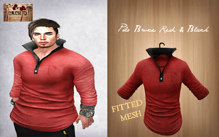 Polo Bruce_Red&Black
