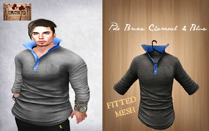 Polo Bruce_Charcoal&Blue