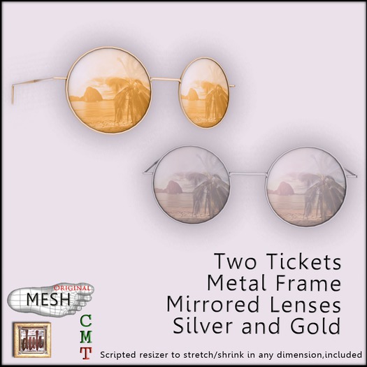 ::Duh!:: 2 Tickets 2 Mirrored Shades - Glasses