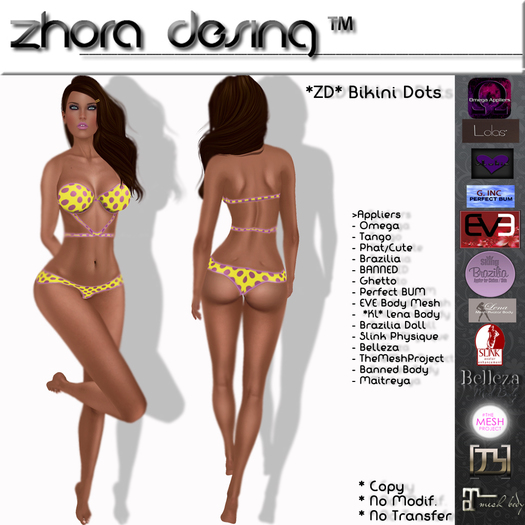 *ZD* Bikini Dots Yellow