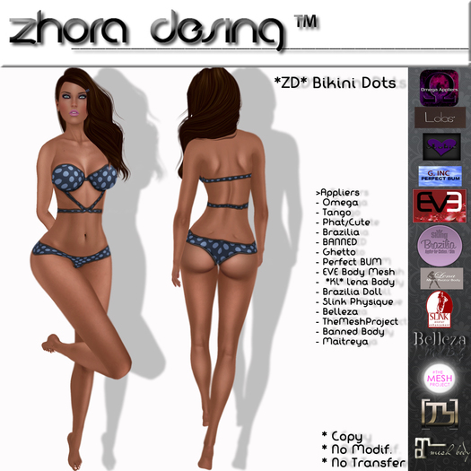 *ZD* Bikini Dots Blue