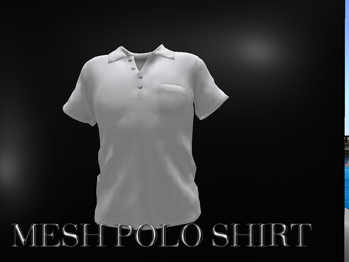 MESH POLO WHITE