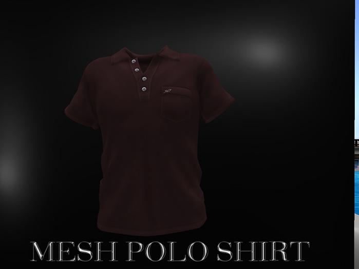 MESH POLO MAROON