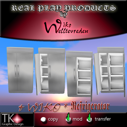 CANDYs & WIKO * Refrigerator (from Kitchen Model 05) with function and many place inside.