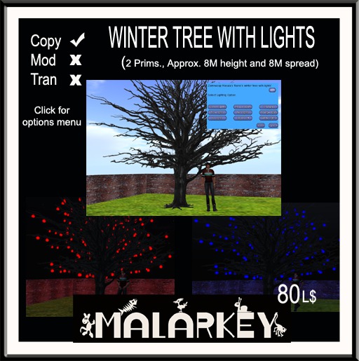 WINTER TREE WITH LIGHTS