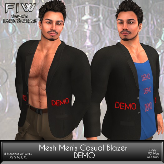 Men's Mesh Casual Blazer Black/White Shirt
