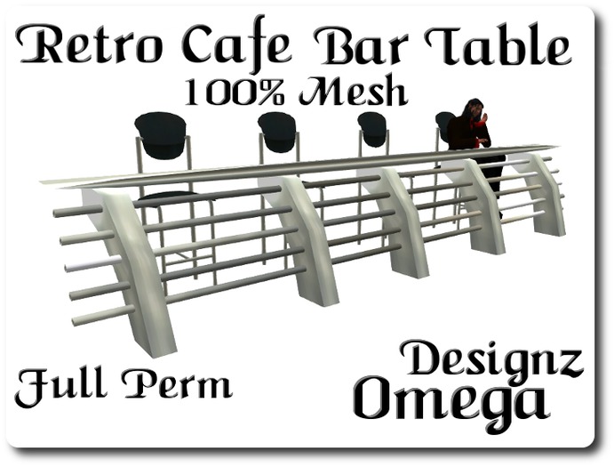 Retro Cafe Bar table Full Perm 