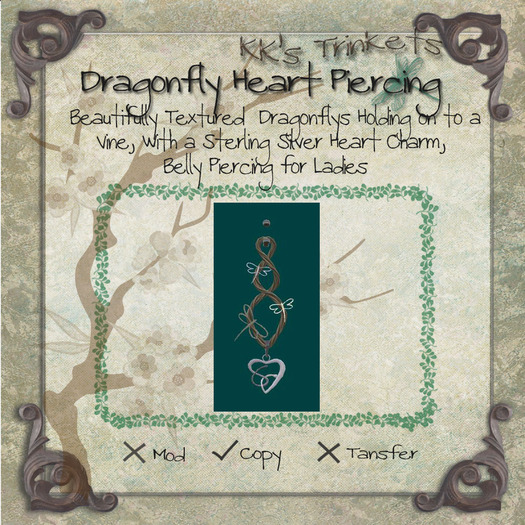 Dragonfly Heart Piercing