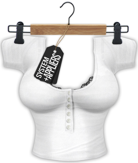 [ FAKESSI ] Button Neck Tee