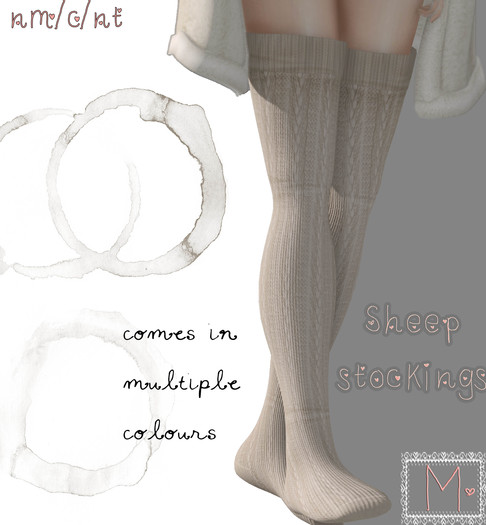Mannequin ~ Sheep Stockings { creme }