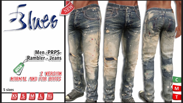 [BLUES]Men -PRPS- Rambler - Jeans (MESH)