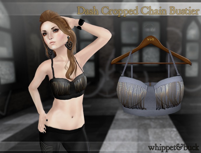Whippet & Buck - Dash Cropped Chain Bustier PETROL