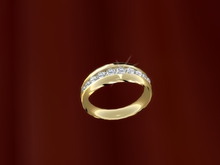 TM Mens Channel of Love Diamond Wedding Band - Gem and Metal Change and Resize