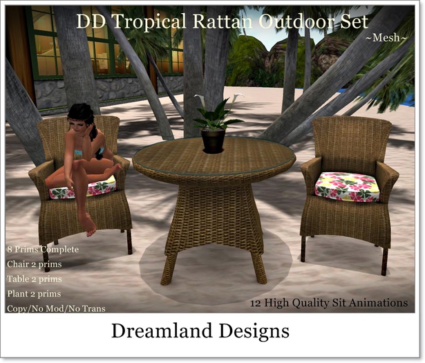 DD Tropical Rattan Outdoor Set Boxed