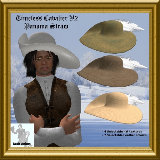 Timeless Cavalier Hat - Panama Straw - Anim Bundle