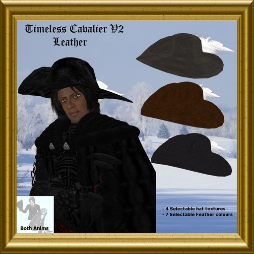 Timeless Cavalier Hat - Leather - Anim Bundle