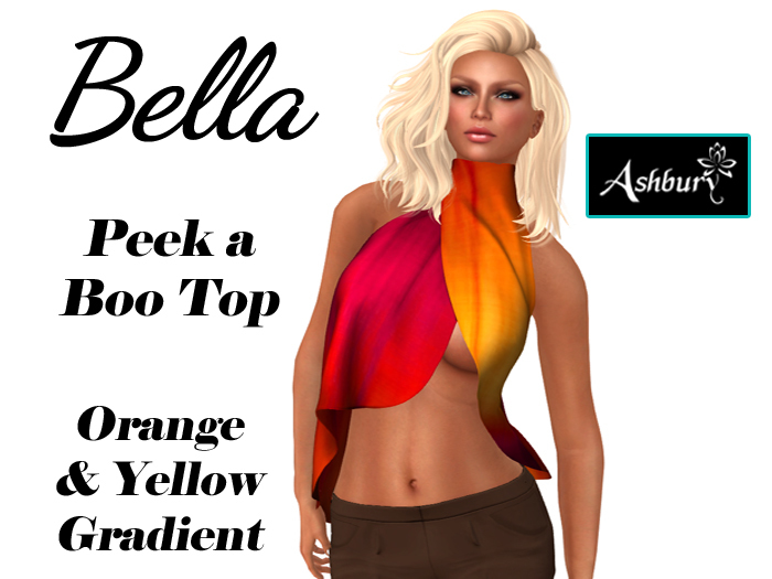 [ASHBURY] Bella Top-Orange/Yellow Gradient