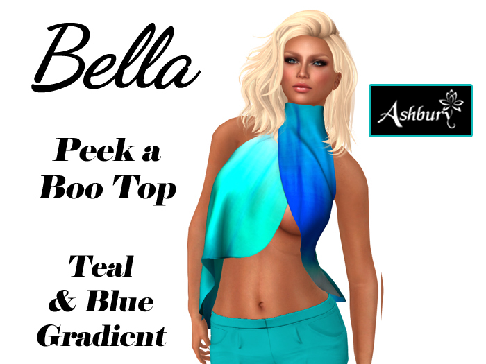 [ASHBURY] Bella Top-Teal/Blue Gradient