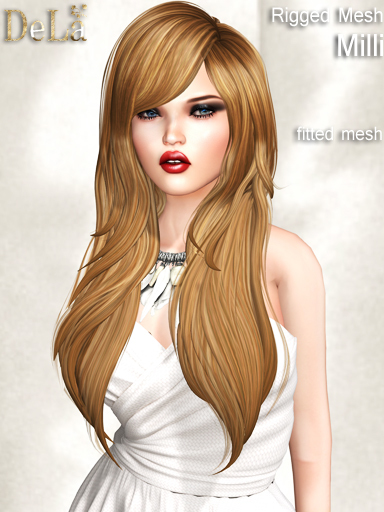 =DeLa*= Mesh Hair "Marinel" Orange Browns