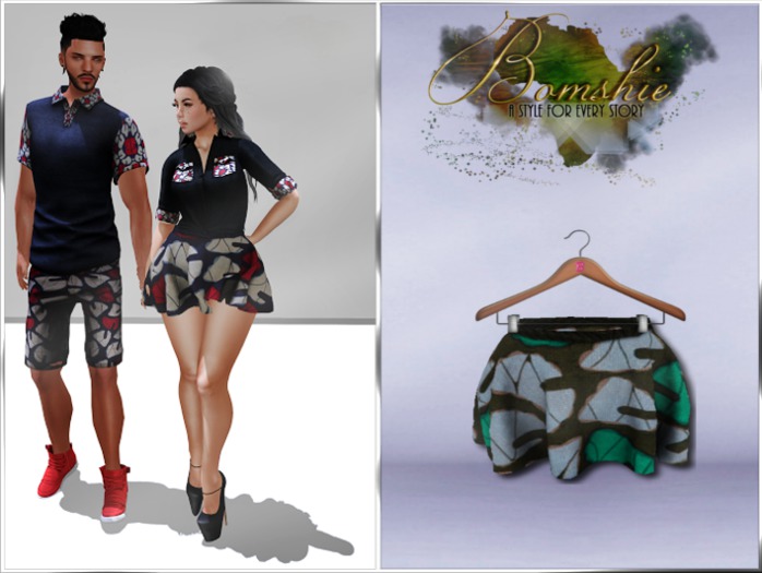 <*>B<*> Akata Teal Skater Skirt
