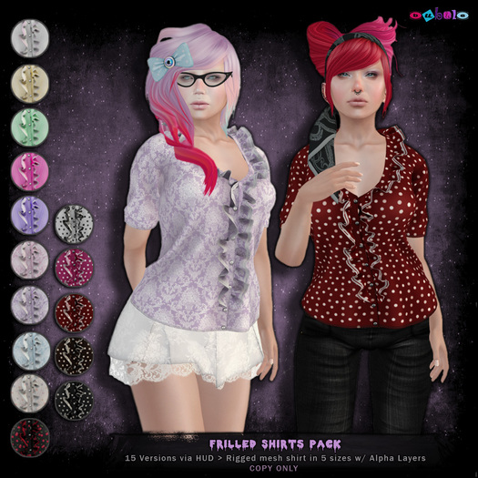 [ bubble ] Frilled Shirts Fatpack