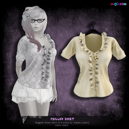 [ bubble ] Frilled Shirt - Cream
