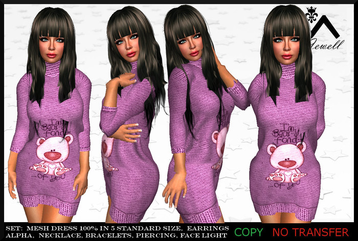 ♥SCARLET MESH PROMO♥ SWEET AND ROMANTIC DRESS WITH JEWELLS ♥♥♥