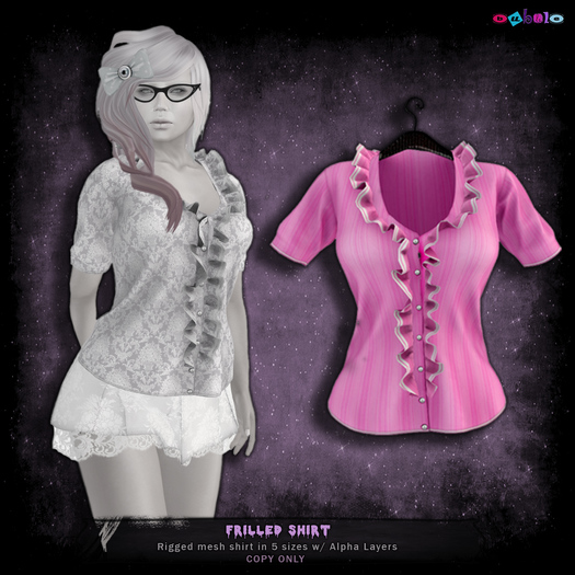 [ bubble ] Frilled Shirt - Pink