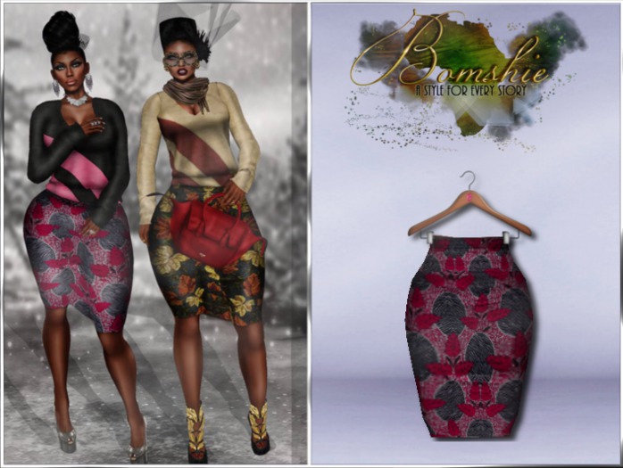 <*>B<*>Tosha Safari Pencil Skirt