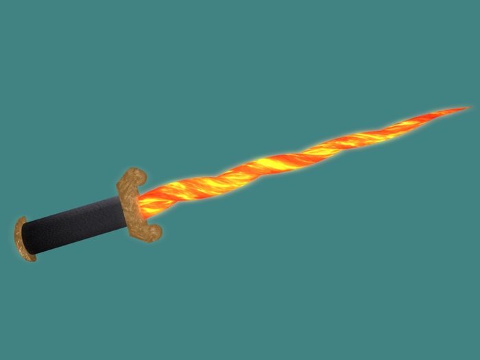 Vorpel fire blade weapon