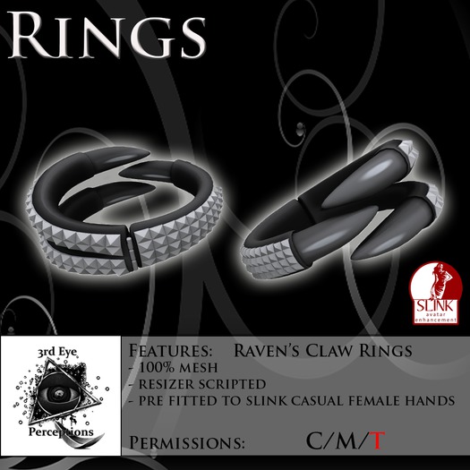 Raven's Claw Rings ( BOXED )