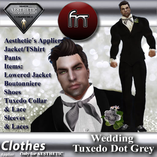[FN] Aesthetic Wedding Tuxedo Dot Grey -Box-