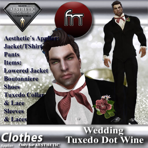 [FN] Aesthetic Wedding Tuxedo Dot Wine -Box-