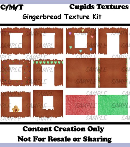 *Cupids TEXTURES* Gingerbread Texture Kit Set