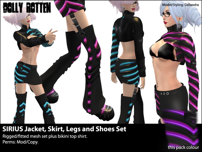 :: DR :: SIRIUS :: Jacket/Skirt/Legs/Shoes Purple