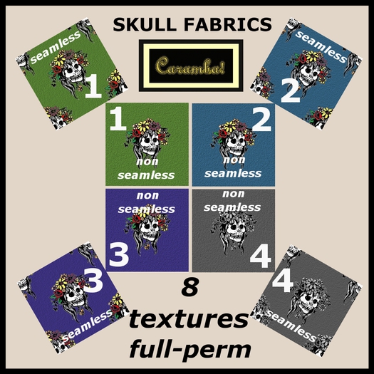 Skull fabrics texture pack