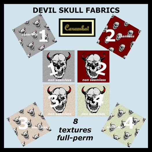 devil skull fabrics texture pack