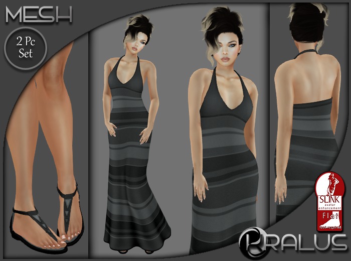 ::KRALUS:: Mesh : Summer Stripes : Black