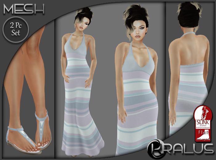 ::KRALUS:: Mesh : Summer Stripes : Lavender