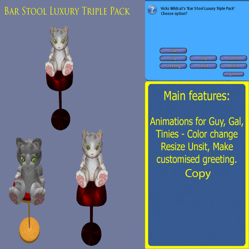 Bar Stool Luxury Triple Pack